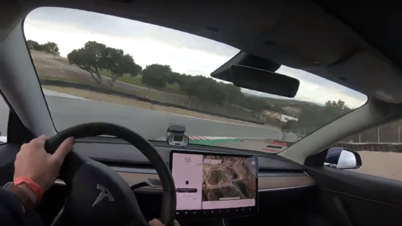 Watch Tesla Model 3 Performance set Laguna Seca record